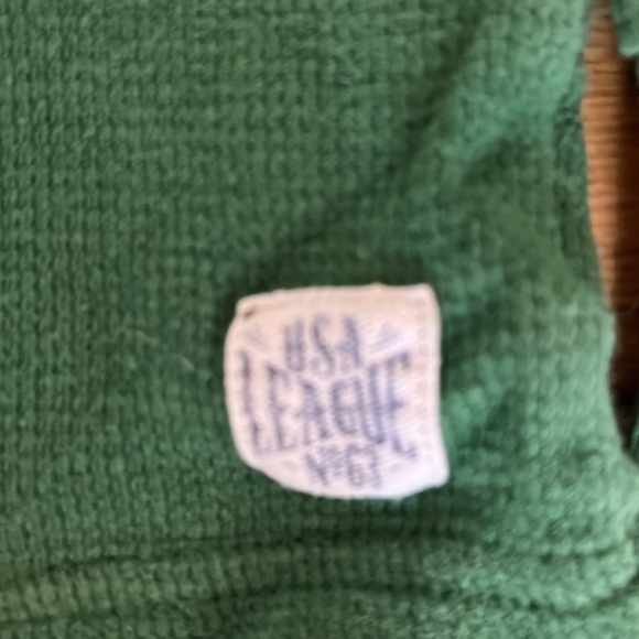 Lands End green waffle knit long sleeve boys - Picture 3 of 4